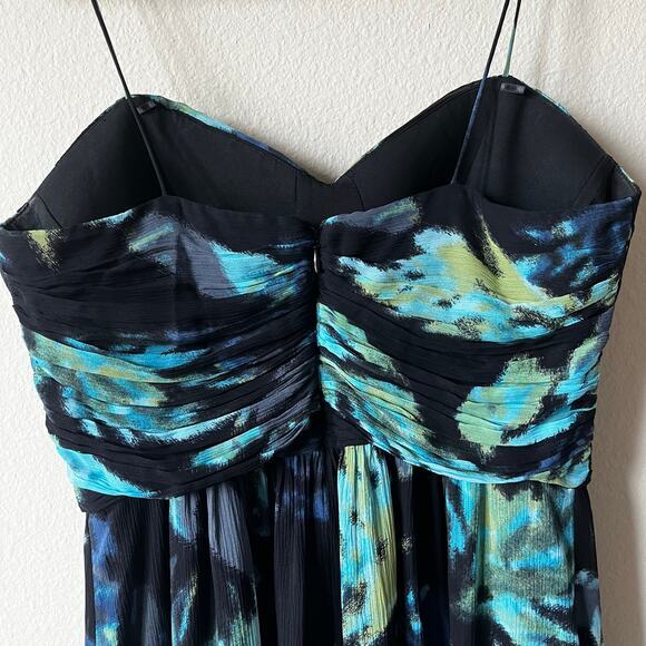 Banana Republic Silk Evening Prom Maxi Dress Black Size 8 - Picture 7 of 11